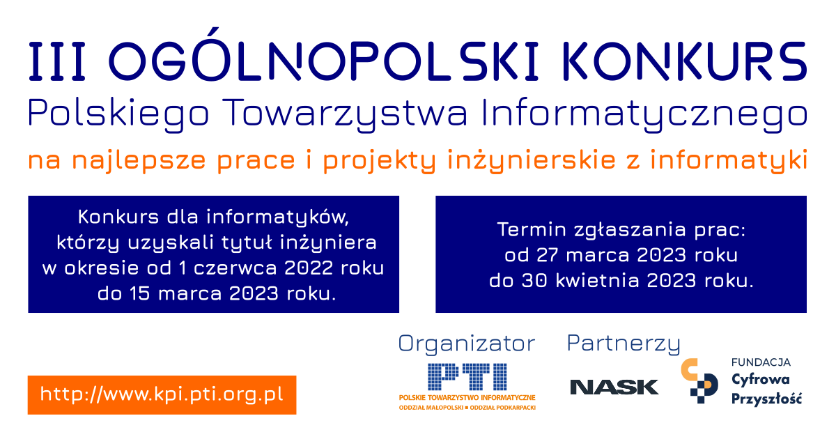 III OGÓLNOPOLSKI KONKURS POLSKIEGO TOWARZYSTWA INFORMATYCZNEGO
