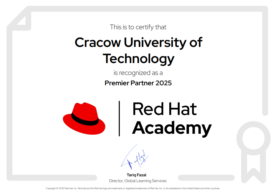 Mamy to! WIEiK z certyfikatem Red Hat Premier Partner 2025!